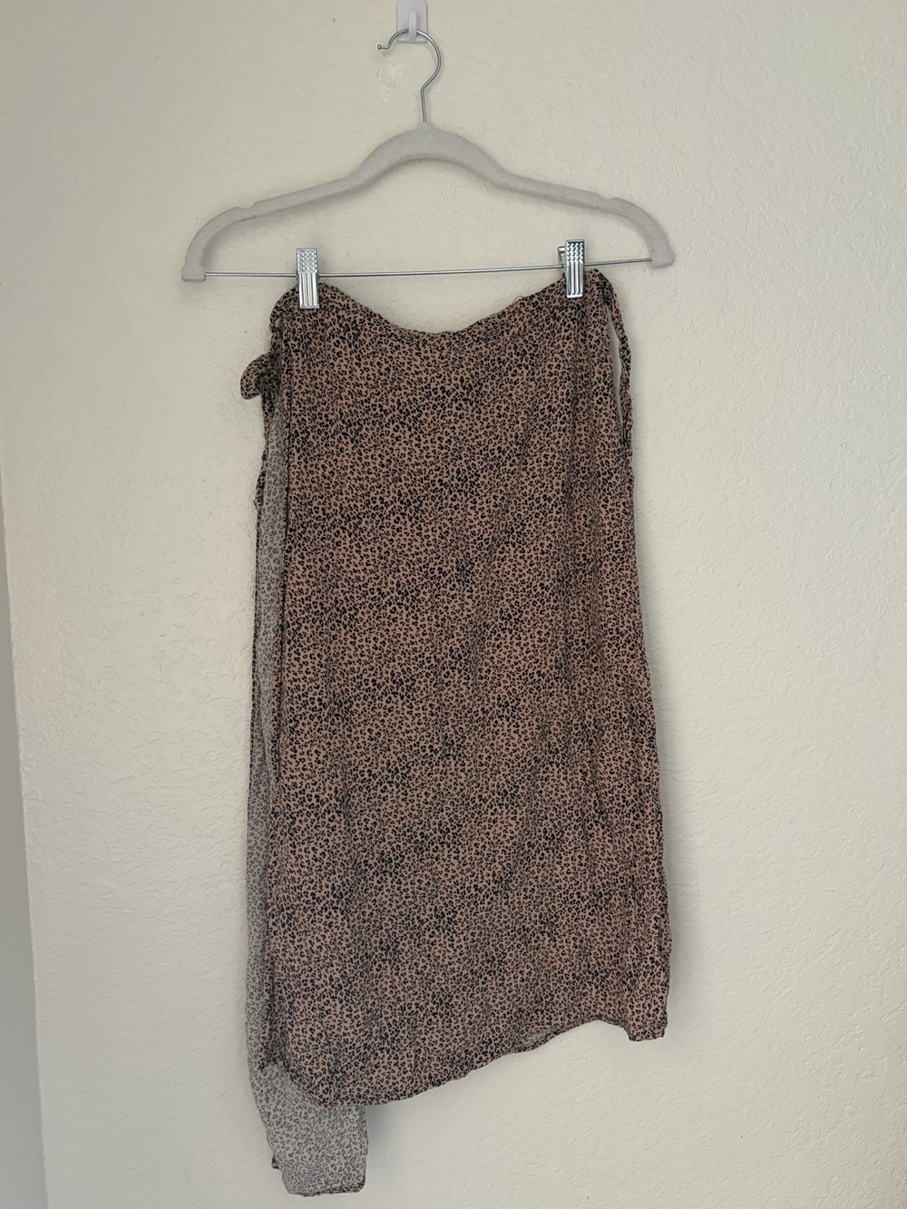 Urban Romantics Leopard Print Wrap Midi Skirt